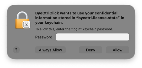 ByeCtrlClick v1.5.1 – Screenshot